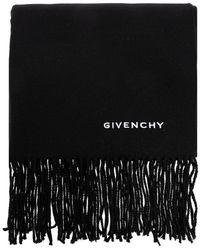 Givenchy - Wool Scarf With Logo - Lyst