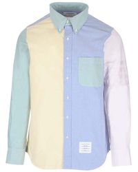 Thom Browne - Fun-mix Collared Button-up Shirt - Lyst