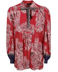 Etro - Floral-printed Long-sleeved Blouse - Lyst