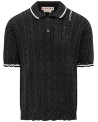 Marni - Knitted Polo Shirt - Lyst