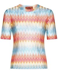 Missoni - Zigzag Printed Crewneck T-shirt - Lyst