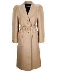 Givenchy - Camel Belted Wool-blend Coat - Lyst