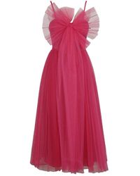RED Valentino Redvalentino Bow Detailed Midi Dress - Pink