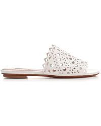 Alaïa Vienne Cut-out Detailed Sandals - White