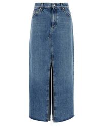 Gucci - Organic Denim Long Skirt With Made In Italy Label - Lyst
