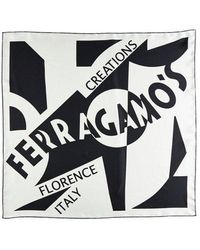 Ferragamo - Logo Printed Scarf - Lyst