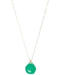 Bottega Veneta Circular Pendant Necklace - Green