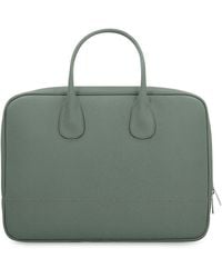 Valextra - Grained-Texture Zipped Laptop Bag - Lyst