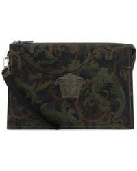 Versace - Printed Leather Clutch - Lyst