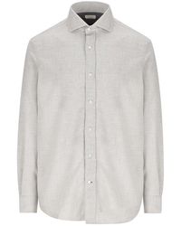 Brunello Cucinelli - Collared Button-up Shirt - Lyst