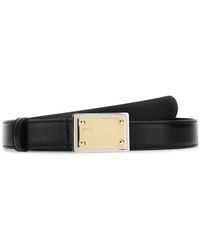 Dolce & Gabbana - Black Leather Belt - Lyst