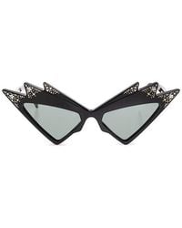 Gucci - Triangle Frame Sunglasses - Lyst