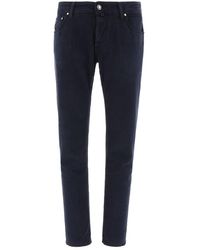 Jacob Cohen - Logo Patch Slim-Fit Trousers - Lyst