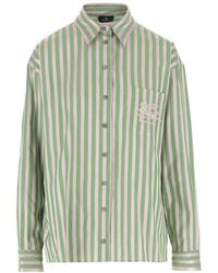 Etro - Striped Button-up Shirt - Lyst