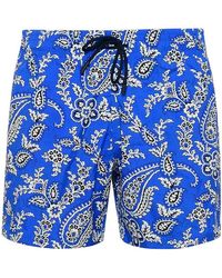 Etro - Blue Polyamide Swim Shorts - Lyst