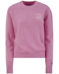 Mc2 Saint Barth - Wool And Alpaca Blend Sweater With Embroidery 10 Min E Sono Pronta - Lyst