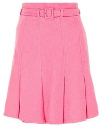 Patou - Pink Bouclé Skirt - Lyst