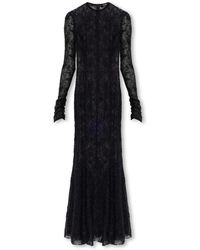 MISBHV - Semi-sheer Lace Detailed Maxi Dress - Lyst