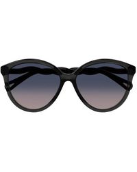 Chloé - Square Round Framed Sunglasses - Lyst