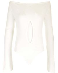 Courreges - Jersey Bodysuit With Cut Out - Lyst