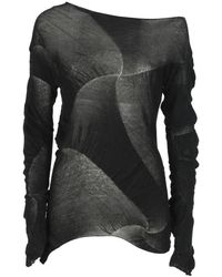Yohji Yamamoto - Asymmetric Long-sleeved Knitted Top - Lyst