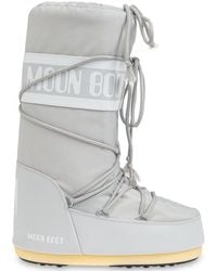 Moon Boot - Icon Logo Printed Lace-Up Boots - Lyst