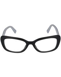 Rectangular Rim Designed Glasses Miu Miu Rectangular Frame Full Rim Glasses in Black | Lyst UK
