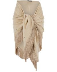 VENUJA - Sequin Skirt With Fringed Hem - Lyst