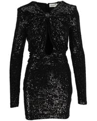 Saint Laurent Sequinned Dress - Black