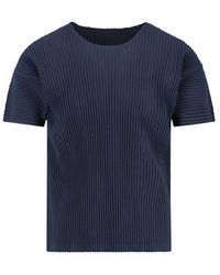 Homme Plissé Issey Miyake - Pleated Crewneck T-Shirt - Lyst