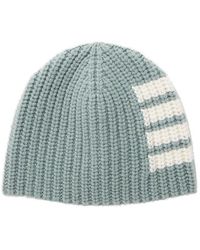 Thom Browne - Striped Rib-knit Beanie - Lyst