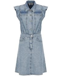 Moschino - Jeans Sleeveless Denim Dress - Lyst