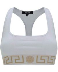 Versace - Greca Border Scoop Neck Triangle Bra - Lyst