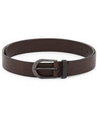 Brunello Cucinelli - Leather Belt With Detailed Buckle - Lyst