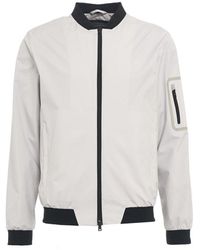 Herno - Zip-up Long-sleeved Bomber Jacket - Lyst