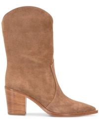 Gianvito Rossi - Denver Pointed-Toe Boots - Lyst