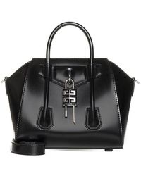 Givenchy - Antigona Lock Mini Leather Bag - Lyst