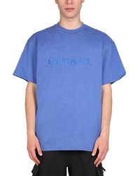 Carhartt Logo Embroidery T-shirt - Blue