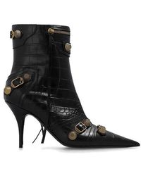 Balenciaga - Cagole 90 Studded Leather Ankle Boots - Lyst