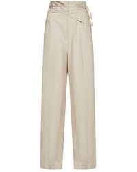 Ballantyne Silk Trouser in Beige Slacks and Chinos Harem pants Natural Womens Clothing Trousers 