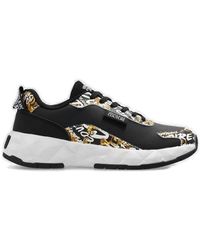 Versace Jeans Couture All-over Atom Logo Couture Trainers - Black