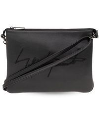 discord Yohji Yamamoto - Logo Embroidered Zipped Shoulder Bag - Lyst