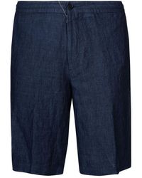 Zegna - Washed Linen Shorts - Lyst
