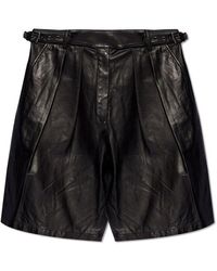 Emporio Armani - Leather Shorts, - Lyst
