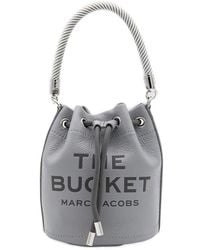 Marc Jacobs - Wolf Grey Leather The Bucket Tote Bag - Lyst