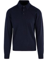 Roberto Collina - Long-sleeved Polo Shirt - Lyst