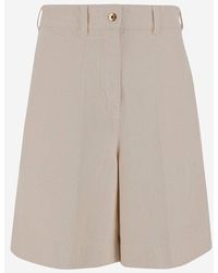 Patou - Cotton Short Pants With Logo - Lyst