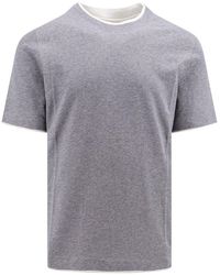 Brunello Cucinelli - Layered-effect Crewneck T-shirt - Lyst
