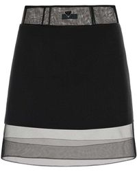 Prada - Crinoline Mini Skirt - Lyst