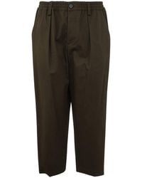 Marni - Cropped Drawstring Loose Fit Pants With Regular Elastic Waistband And Adjustable Drawstring Waist - Lyst